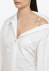 Jacquemus Asymmetrical Mini Shirt Dress 24E241DR0941520/O_JACQM-100