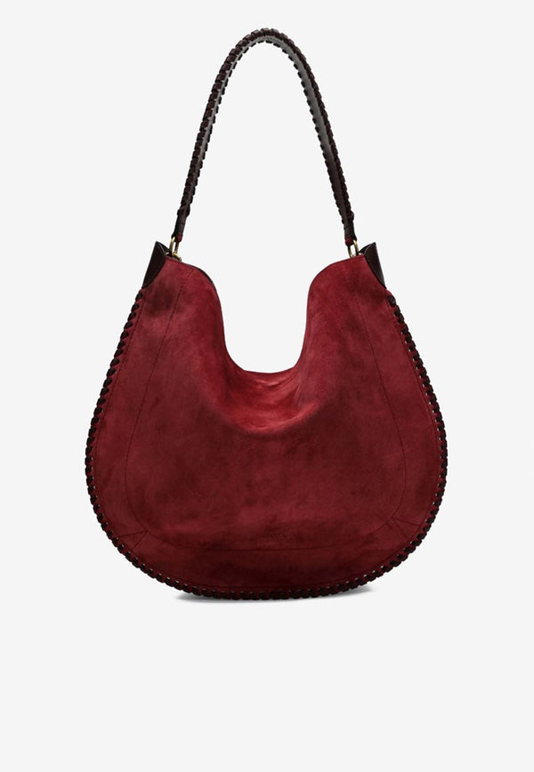 Isabel Marant Oskan Suede Hobo Bag Red 24EPP0200FBB2C06M/Q_ISAMA-86BY