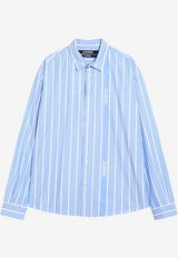 Jacquemus Striped Long-Sleeved Shirt Light Blue 24ESHM00001AW00494/R_JACQM-3EV