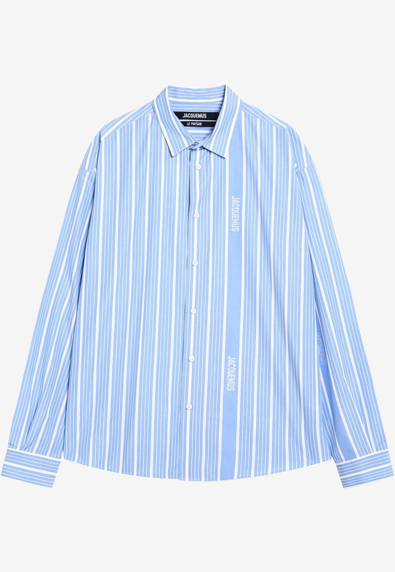 Jacquemus Striped Long-Sleeved Shirt Light Blue 24ESHM00001AW00494/R_JACQM-3EV