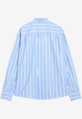 Jacquemus Striped Long-Sleeved Shirt Light Blue 24ESHM00001AW00494/R_JACQM-3EV