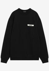 Jacquemus Gros Grain Crewneck Sweatshirt Black 24ESSM00206AJ00126/R_JACQM-990