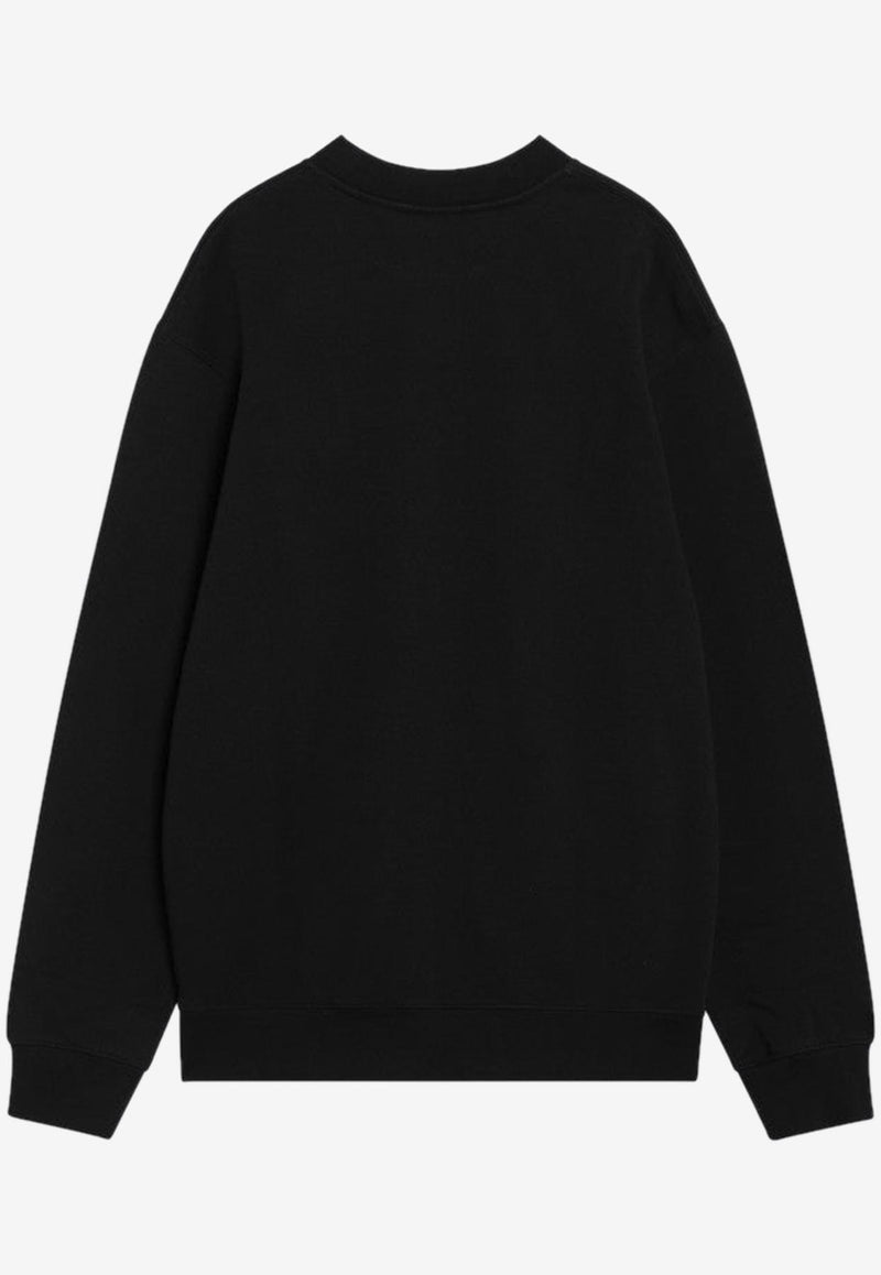 Jacquemus Gros Grain Crewneck Sweatshirt Black 24ESSM00206AJ00126/R_JACQM-990