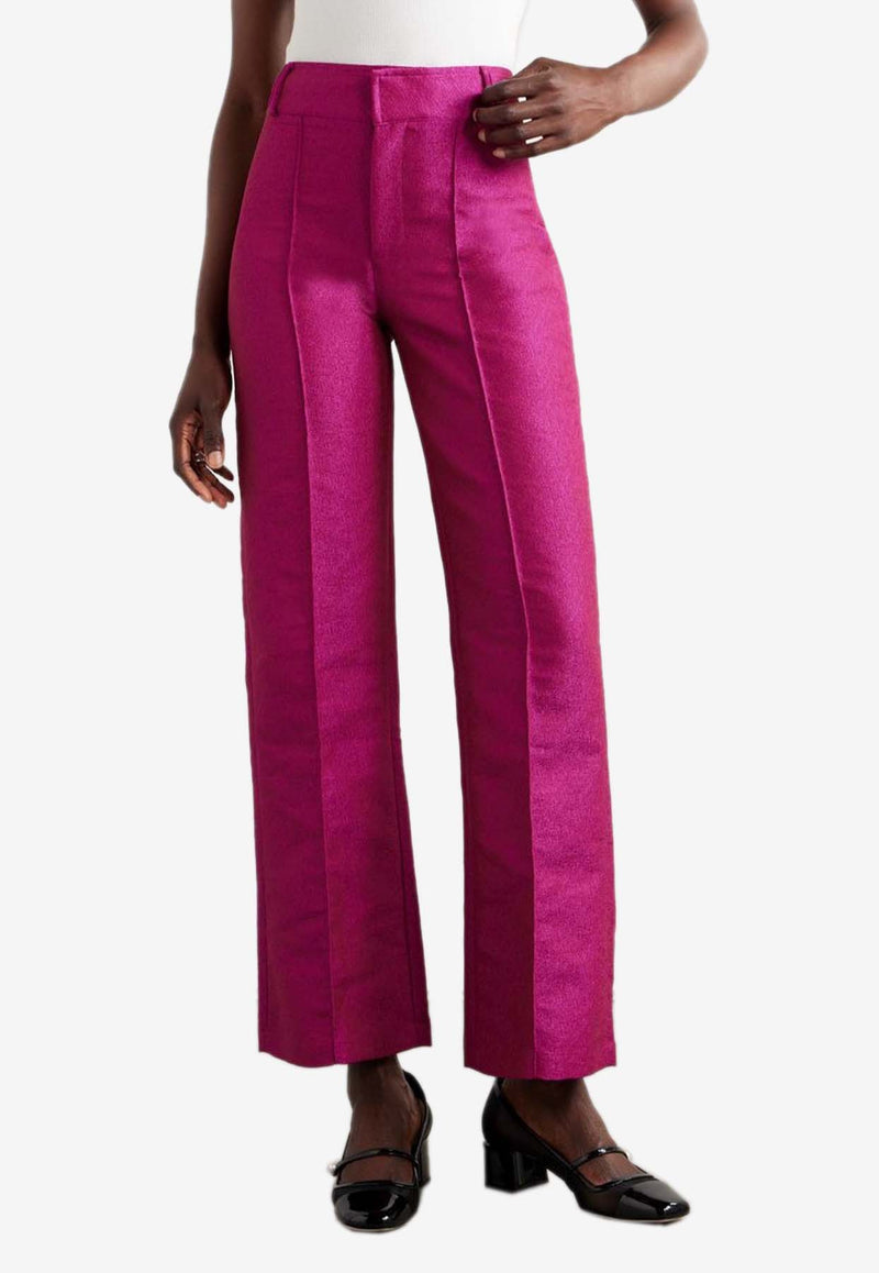 DESTREE Yoshi Wide-Leg Pants 24F4PAN42202FUCHSIA