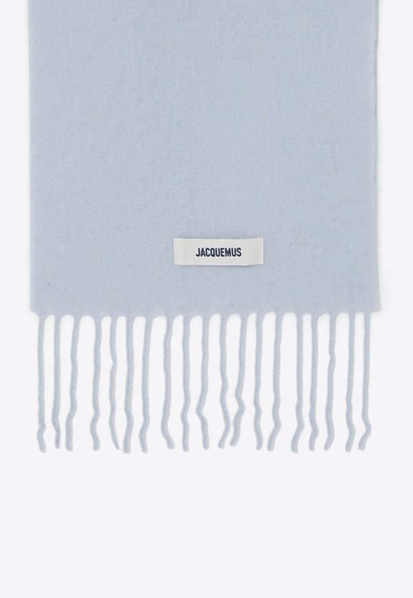 Jacquemus Wool-Blend Fringed Scarf Lilac 24HACU00572BOT4032/R_JACQM-635