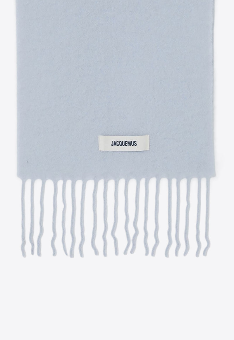Jacquemus Wool-Blend Fringed Scarf Lilac 24HACU00572BOT4032/R_JACQM-635