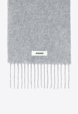 Jacquemus Alpaca and Mohair Fringed Scarf Gray 24HACU00572BOT4032/R_JACQM-950