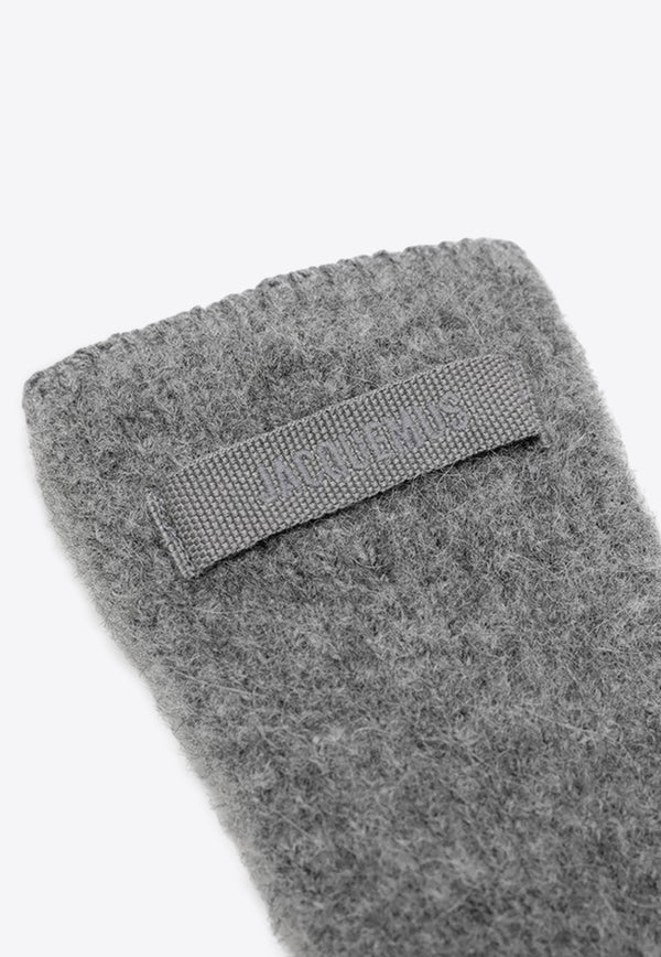 Jacquemus Gros Grain Alpaca Gloves Gray 24HACU0066DAK00227/R_JACQM-970