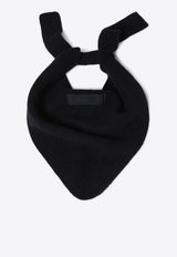 Jacquemus Gros Grain Logo Wool-Blend Scarf Black 24HACU006DAK00227/R_JACQM-990