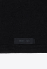 Jacquemus Gros Grain Logo Wool-Blend Scarf Black 24HACU006DAK00227/R_JACQM-990