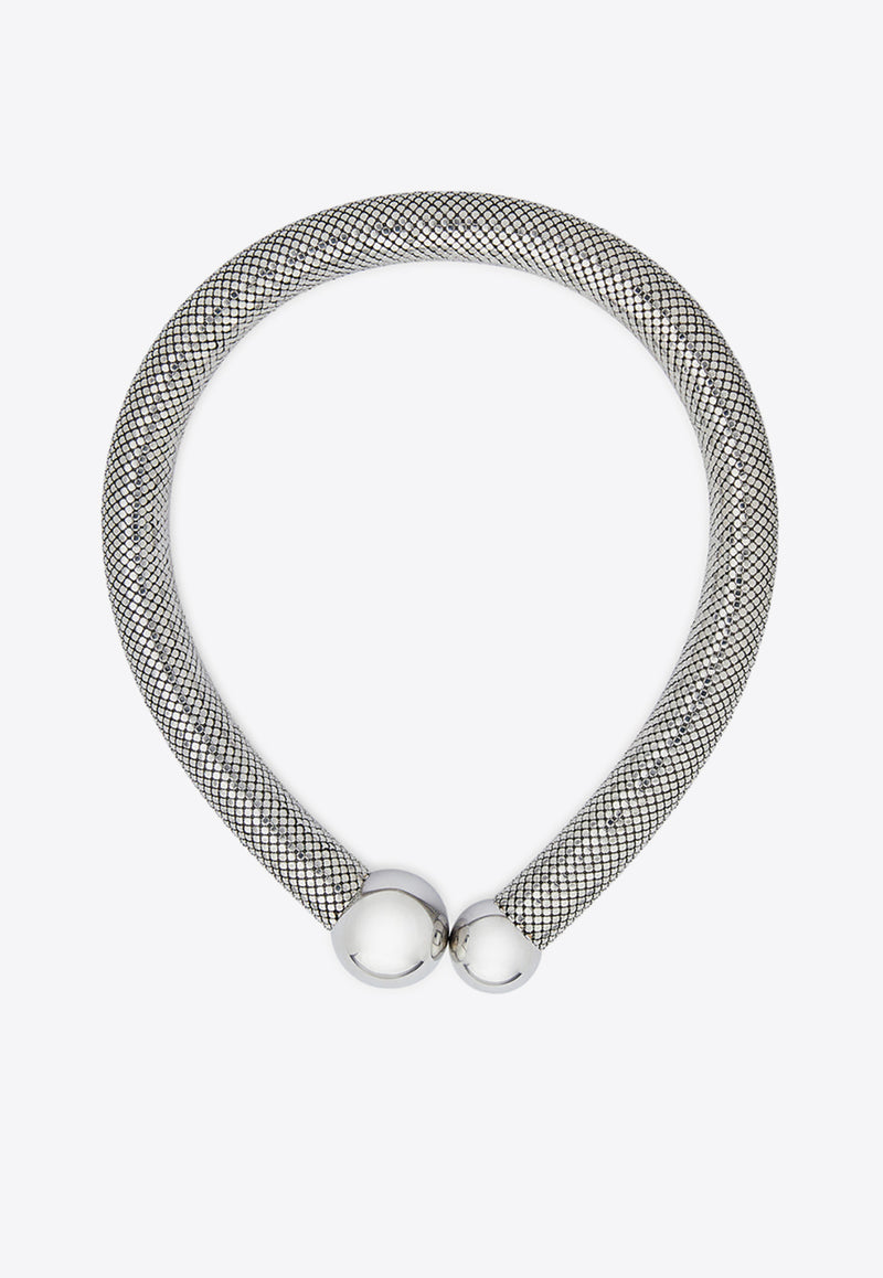 Paco Rabanne Pixel Tube Necklace 24PBB0331MET549SILVER