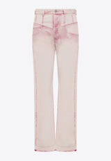 Isabel Marant Noemie Straight-Leg Pants 24PPA0209FB-B1H09IPINK