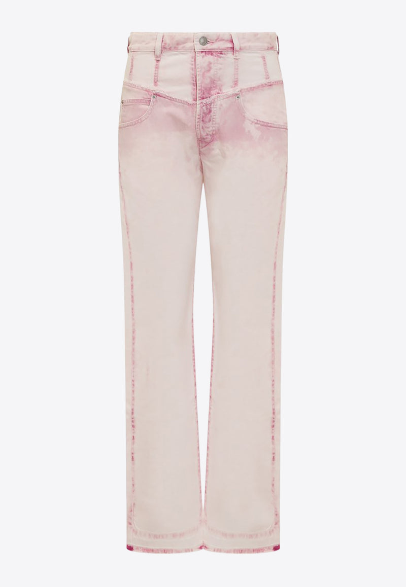 Isabel Marant Noemie Straight-Leg Pants 24PPA0209FB-B1H09IPINK