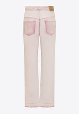 Isabel Marant Noemie Straight-Leg Pants 24PPA0209FB-B1H09IPINK