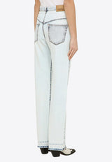 Isabel Marant Frayed Edge Straight-Leg Jeans 24PPA0209FBB1H09I/O_ISAMA-30LU