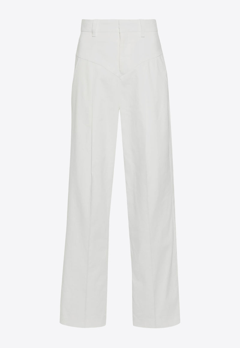 Isabel Marant Staya Wide-Leg Pants 24PPA0270FB-B1F04IWHITE