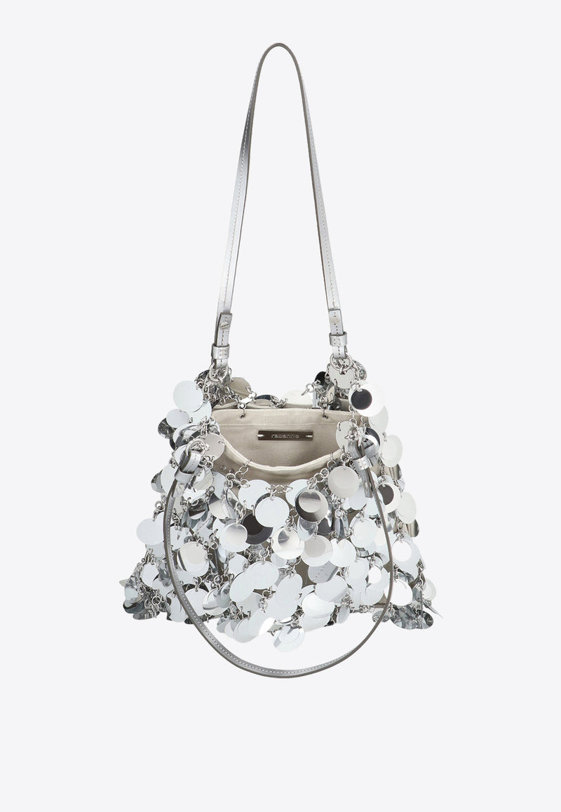 Paco Rabanne Large Sparkle Discs Shoulder Bag Silver 24PSS0433_PLX128_P040