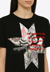 Isabel Marant Etoile Graphic-Printed Crewneck T-shirt 24PTS0001FAB1N14E/O_ISAET-02FK