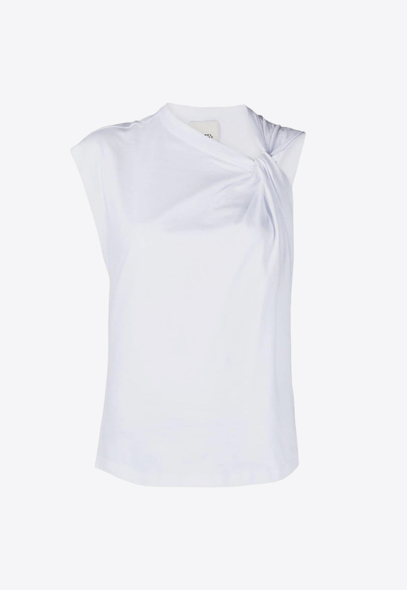 Isabel Marant Nayda Bow-Detailed T-shirt 24PTS0175FA-A1N41IWHITE