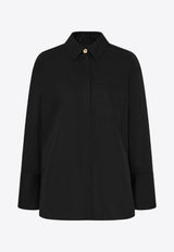 Aje Motion Geometric Circle Embroidered Shirt Black 24SS1334BLACK