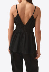 Aje Mercurial Floral-Appliqué Cami Top Black 24SS1345BLACK