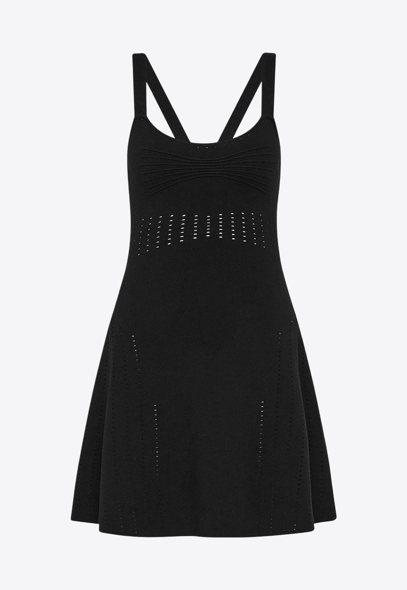 Aje Reine Logo Plaque Knit Mini Dress Black 24SS5244BLACK