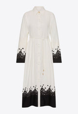 Aje Charmer Lace Midi Shirt Dress White 24SS5266BLACK MULTI