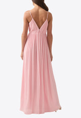 Aje Mercurial V-neck Maxi Dress Pink 24SS5292PINK