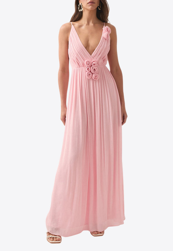 Aje Mercurial V-neck Maxi Dress Pink 24SS5292PINK