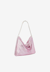 Paco Rabanne Chainmail Metallic Mesh Shoulder Bag Pink 24SSS0372MET501PINK