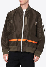 Sacai Zip-Up Twill Jacket  Green 25-03785MNY_SACAI-531
