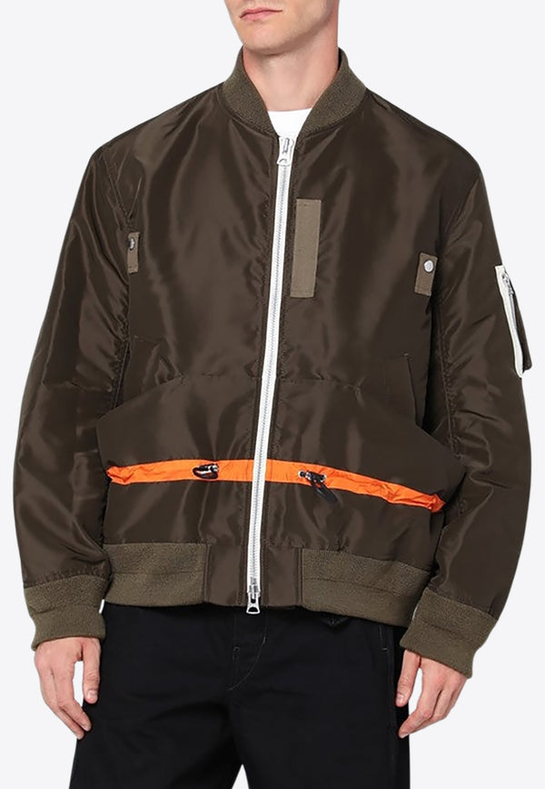 Sacai Zip-Up Twill Jacket  Green 25-03785MNY_SACAI-531