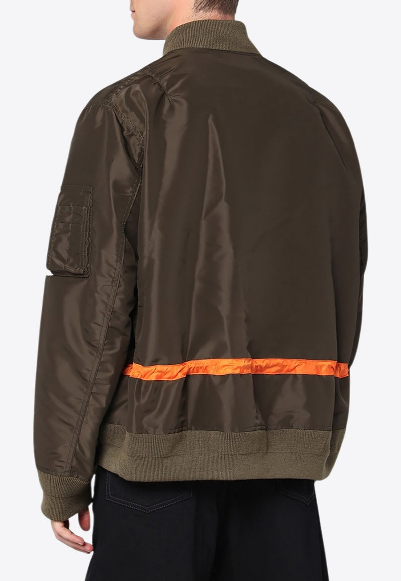 Sacai Zip-Up Twill Jacket  Green 25-03785MNY_SACAI-531