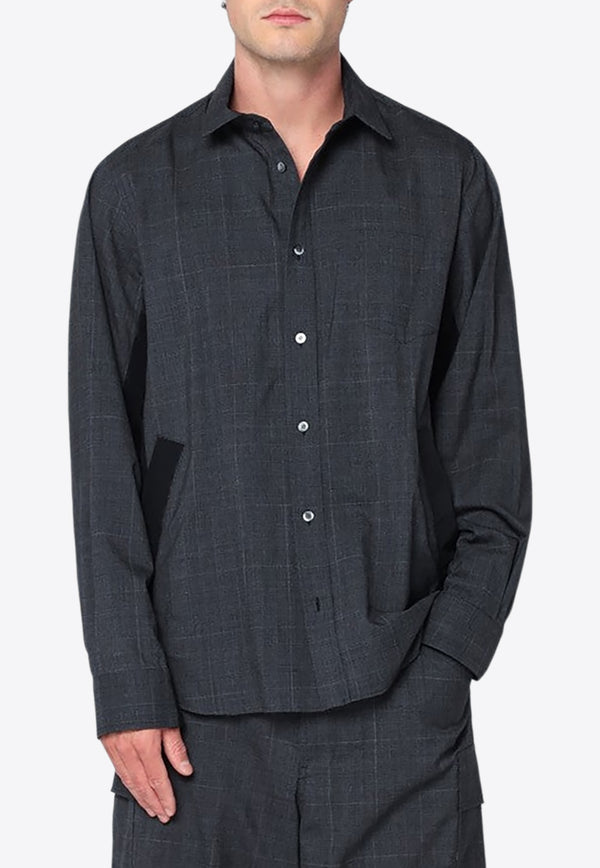 Sacai Wool Buttoned Shirt Gray 25-03805MWO/R_SACAI-301