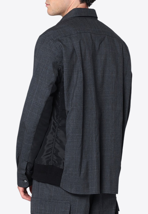 Sacai Wool Buttoned Shirt Gray 25-03805MWO/R_SACAI-301