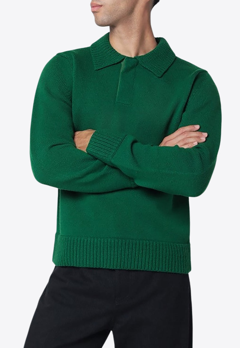 Sacai Wool Polo Sweater  Green 25-03834MWO/R_SACAI-551