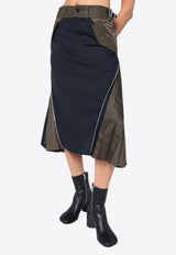Sacai Wool-Blend Midi Paneled Skirt Blue 25-07949PL_SACAI-233
