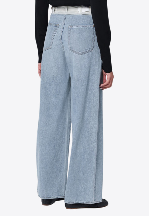 Sacai Washed Straight-Leg Jeans Blue 25-07965DE/R_SACAI-455
