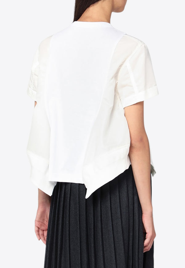 Sacai Jacket-Style Crewneck T-shirt White 25-07998CO_SACAI-101