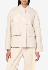 MKDT Studio Buttoned Wool-Blend Blazer Ecru 25-3-186-3410WO/R_MKDT-EC