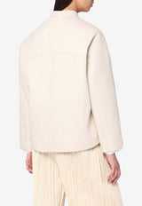 MKDT Studio Buttoned Wool-Blend Blazer Ecru 25-3-186-3410WO/R_MKDT-EC