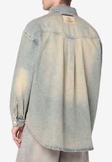 New Amsterdam Surf Association Faded Denim Shirt Beige 2501020001DE/Q_NEWA-DU