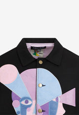 Graphic-Embroidered Overshirt