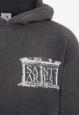 Saint Aries Graphic-Print Hooded Sweatshirt