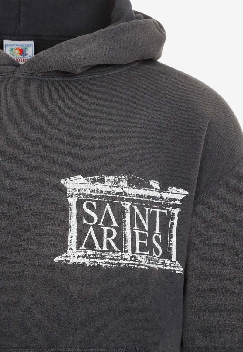 Saint Aries Graphic-Print Hooded Sweatshirt