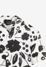 Graphic-Pattern Linen Shirt