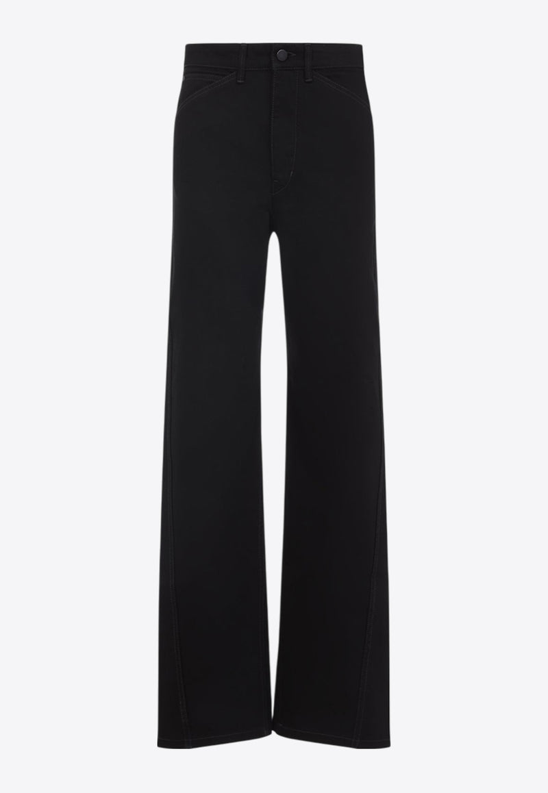 Twisted Straight-Leg Pants