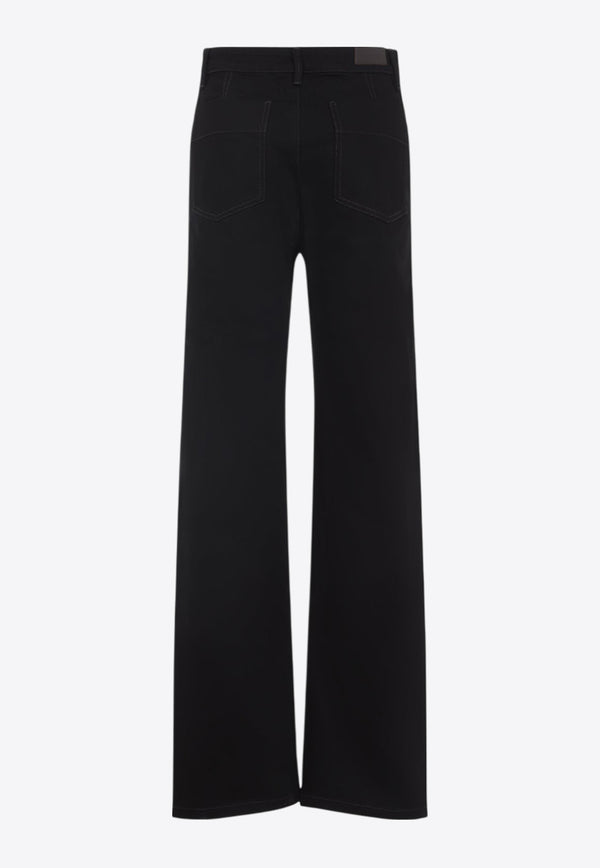 Twisted Straight-Leg Pants