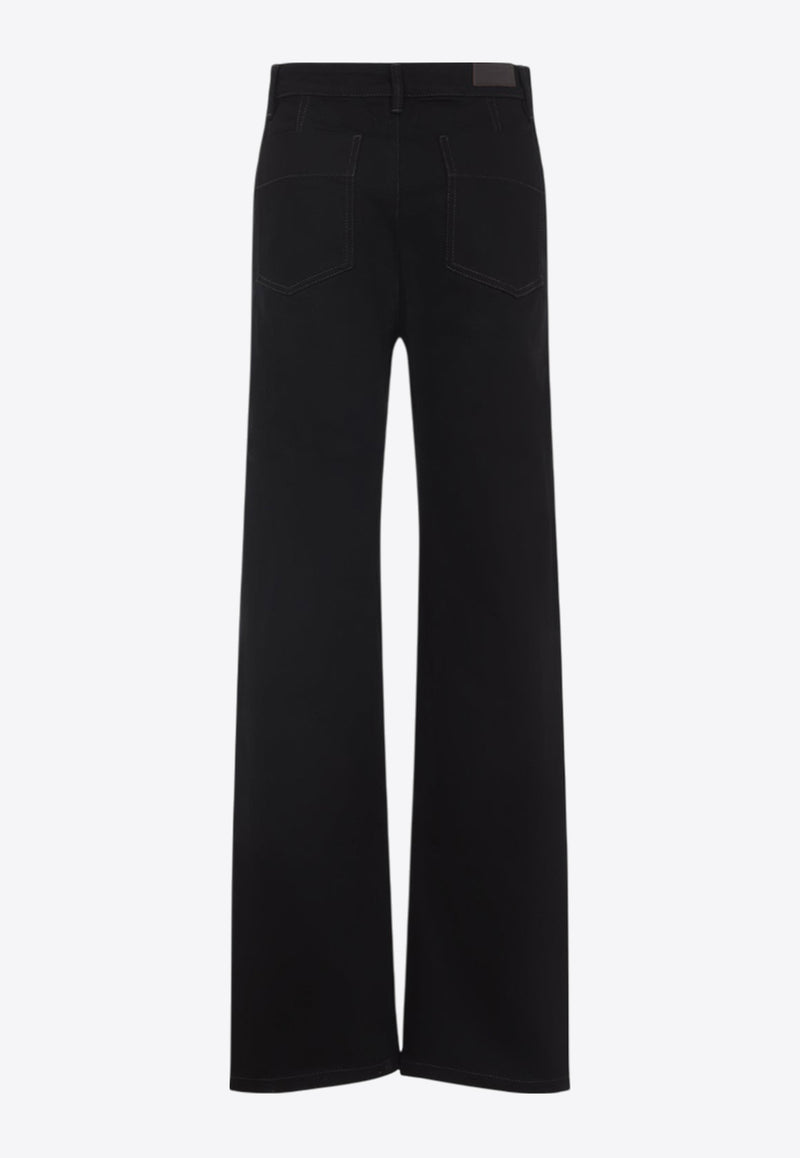 Twisted Straight-Leg Pants