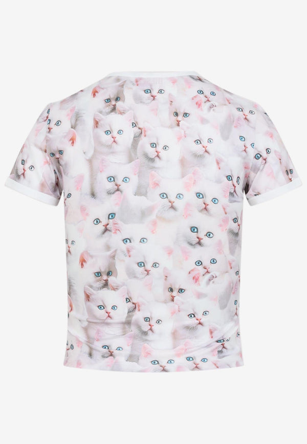 T-unclau Cat Print T-shirt